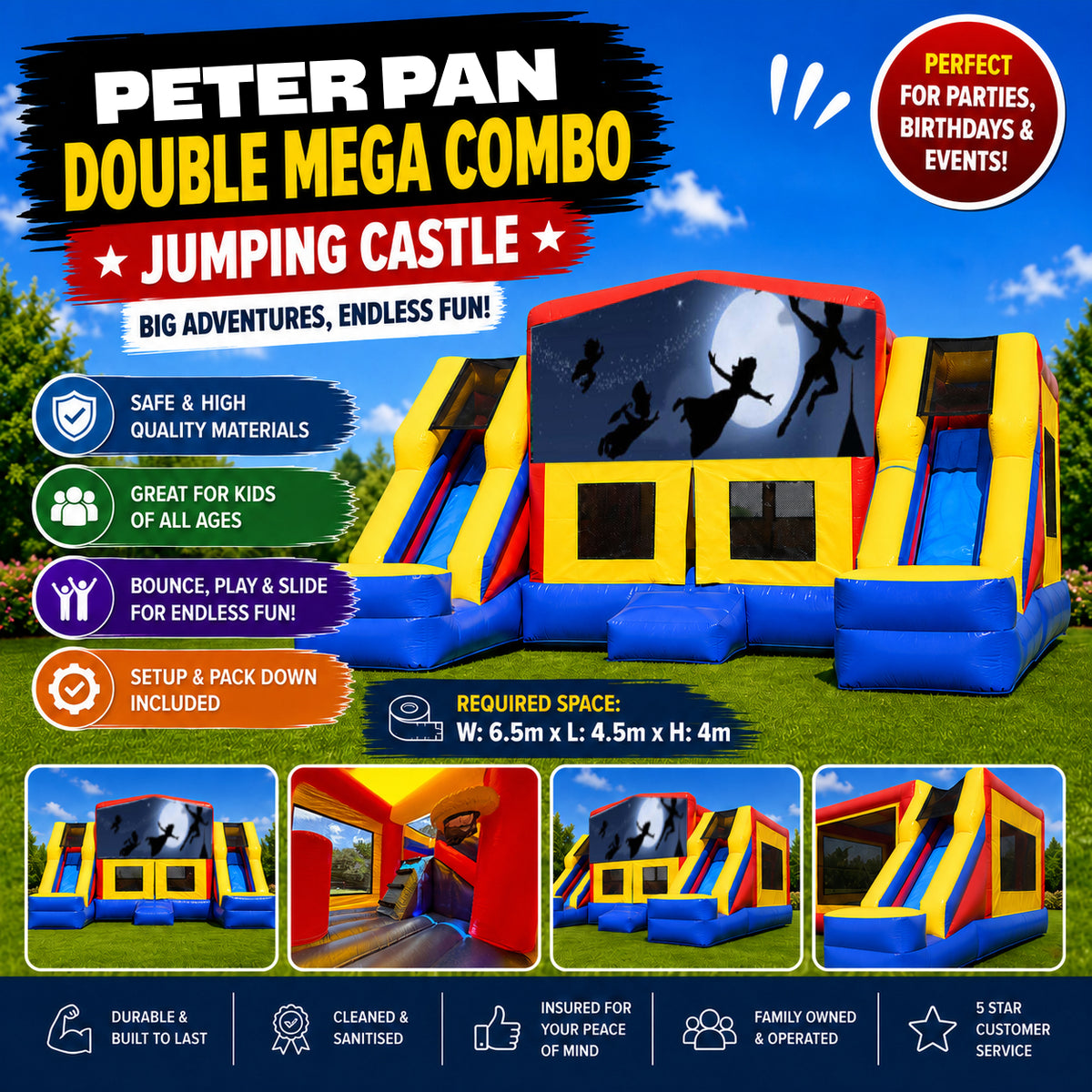 Peter Pan Double Mega Combo Jumping Castle