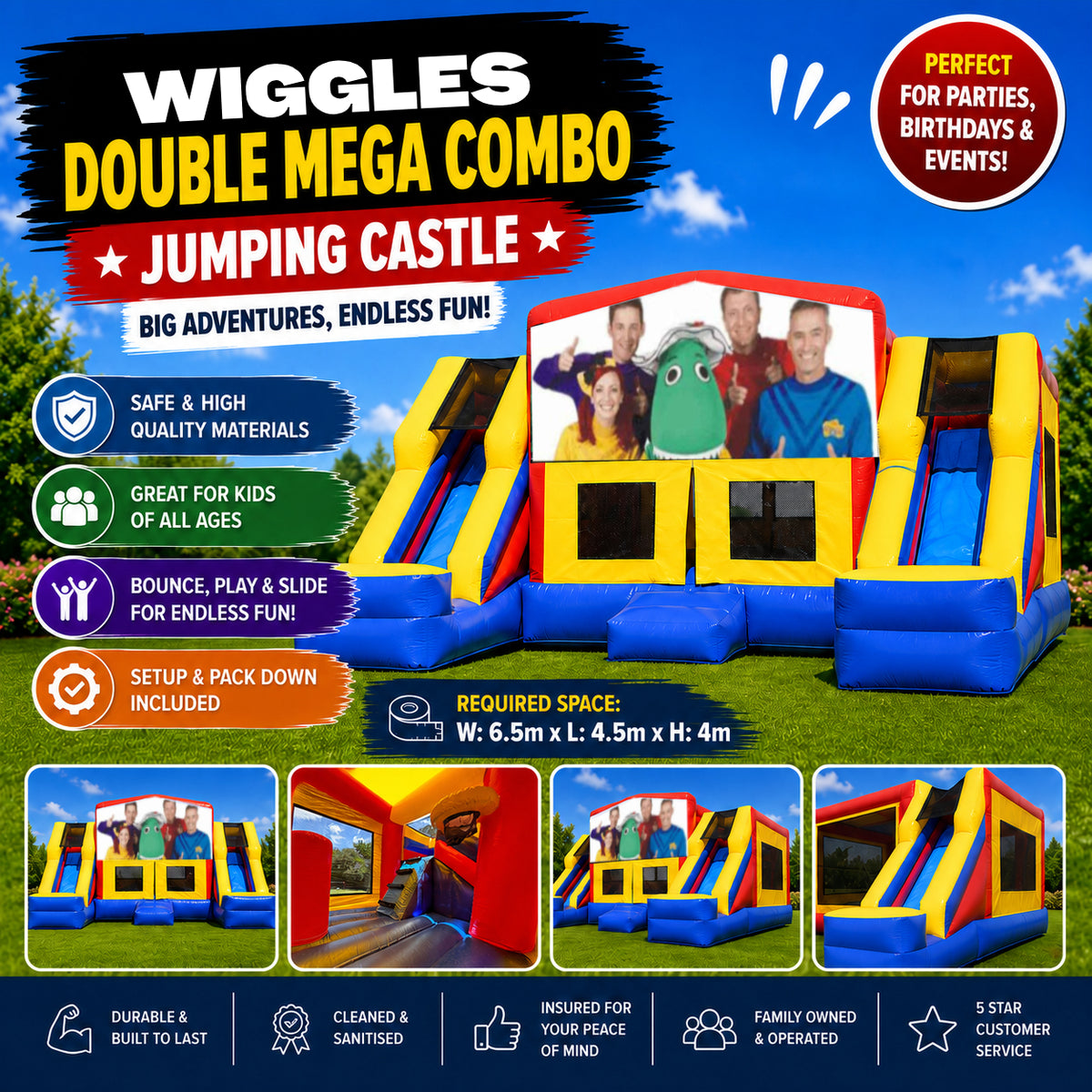 Wiggles Double Mega Combo Jumping Castle
