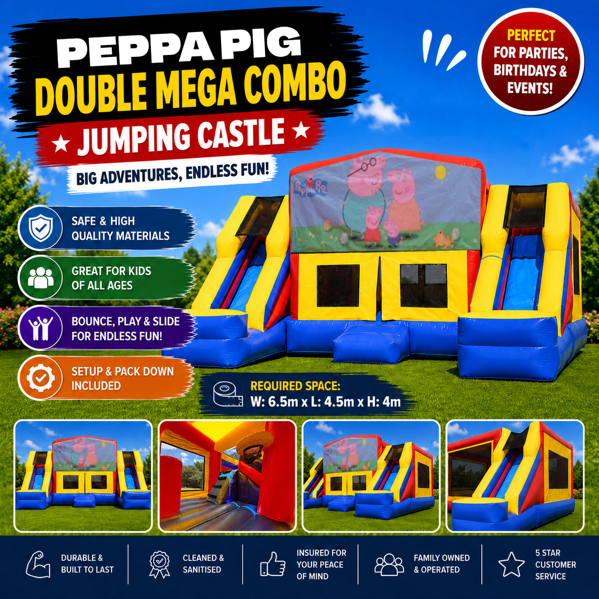 Peppa Pig Double Mega Combo Jumping Castle
