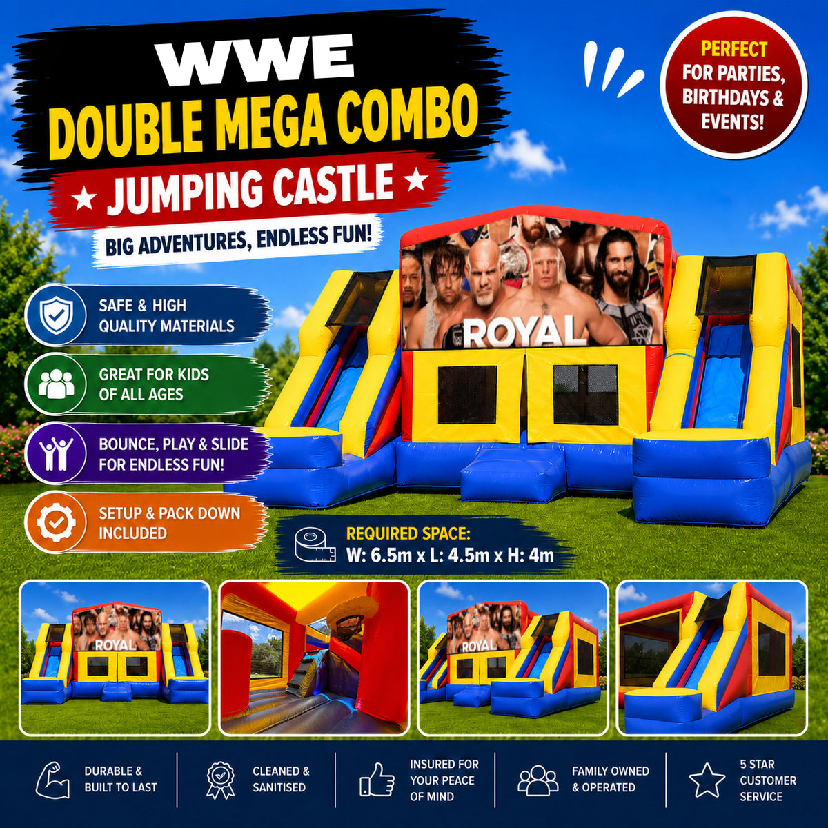 WWE Double Mega Combo Jumping Castle