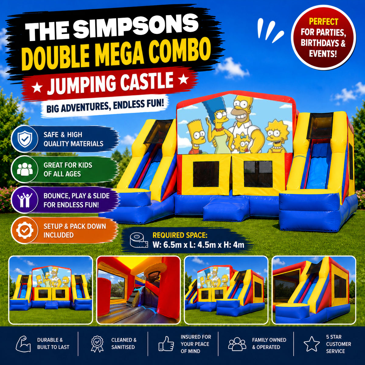 The Simpsons Double Mega Combo Jumping Castle