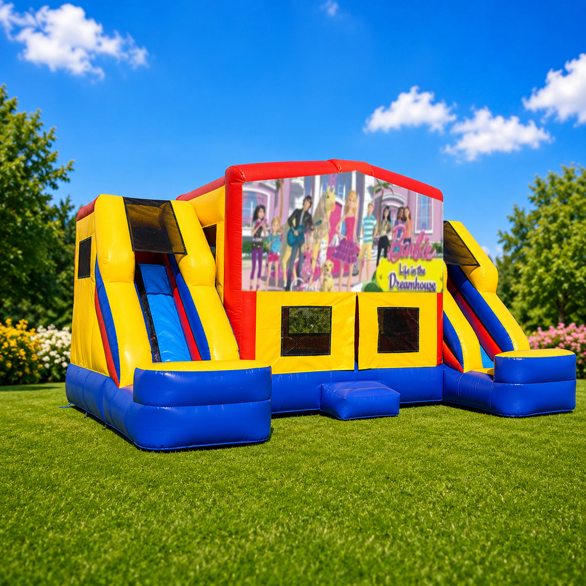Barbie Double Mega Combo Jumping Castle