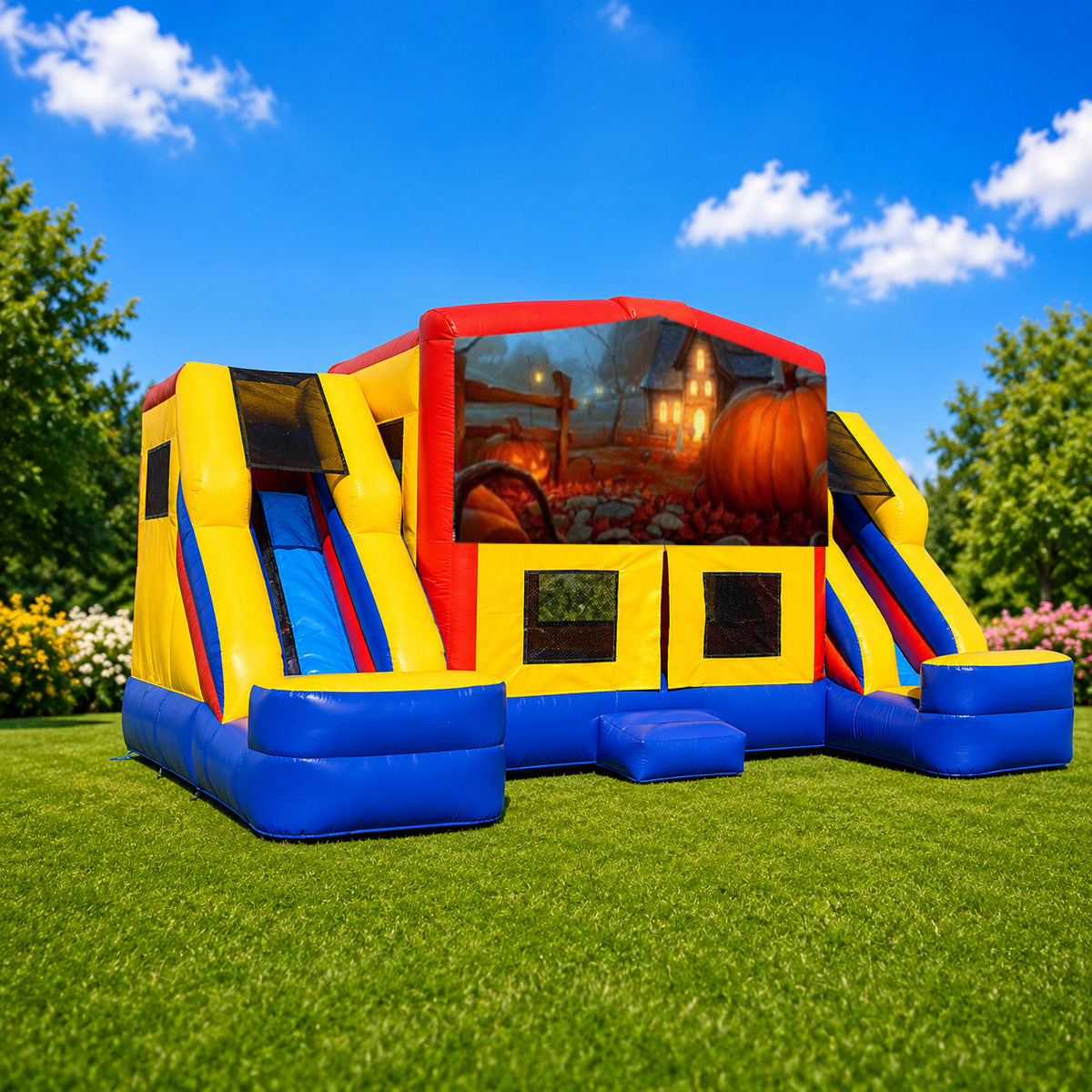 Halloween Double Mega Combo Jumping Castle