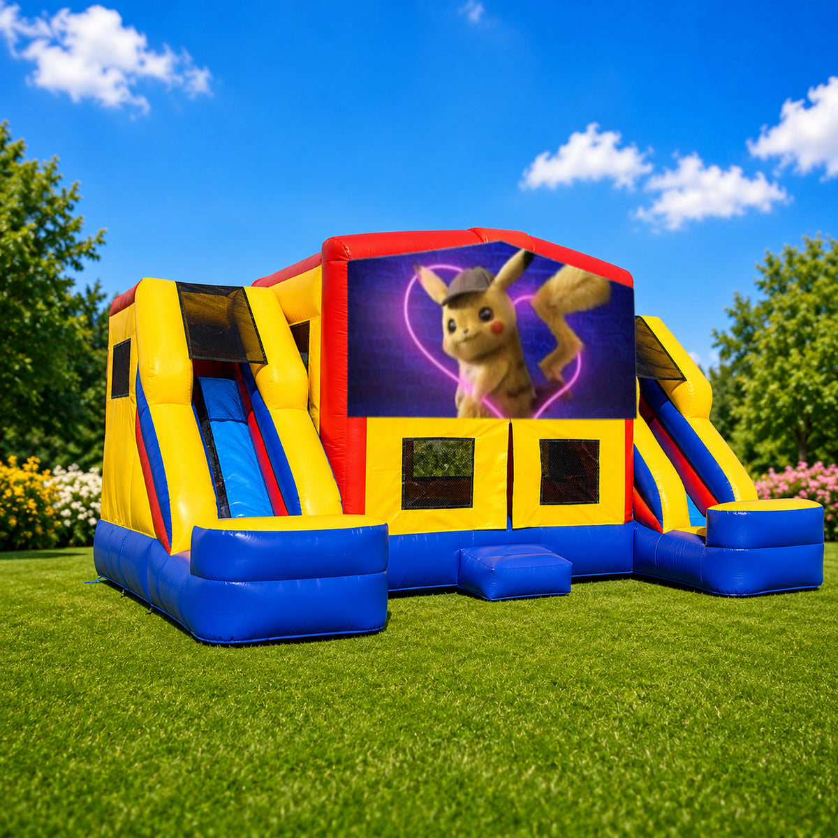 Detective Pikachu Double Mega Combo Jumping Castle