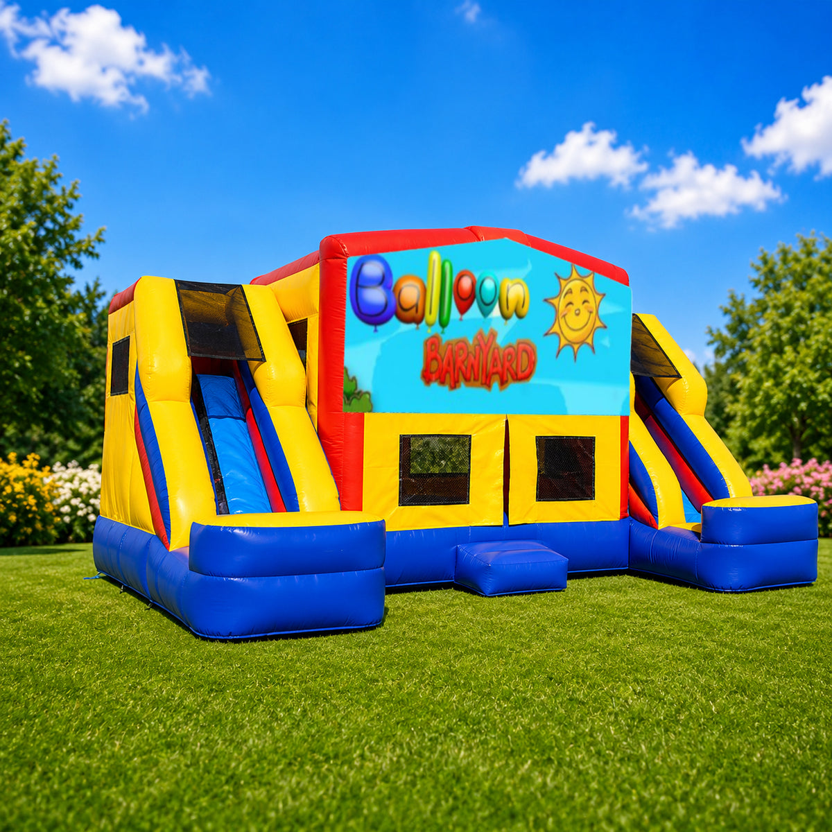 Balloon Barnyard Double Mega Combo Jumping Castle