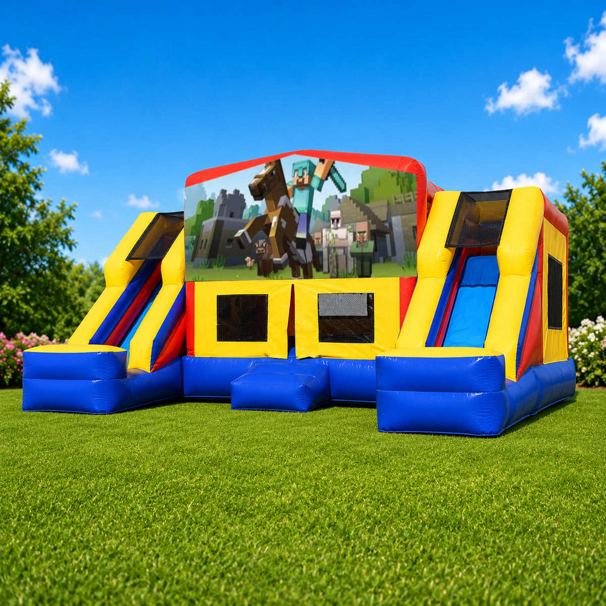 Minecraft Double Mega Combo Jumping Castle
