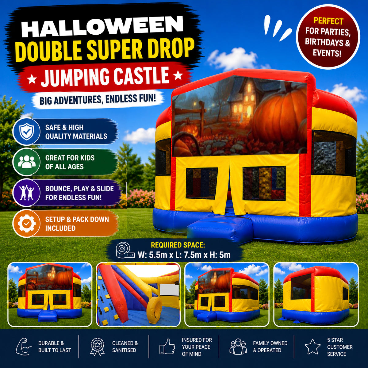 Halloween Super Drop Combo Jumping Castle