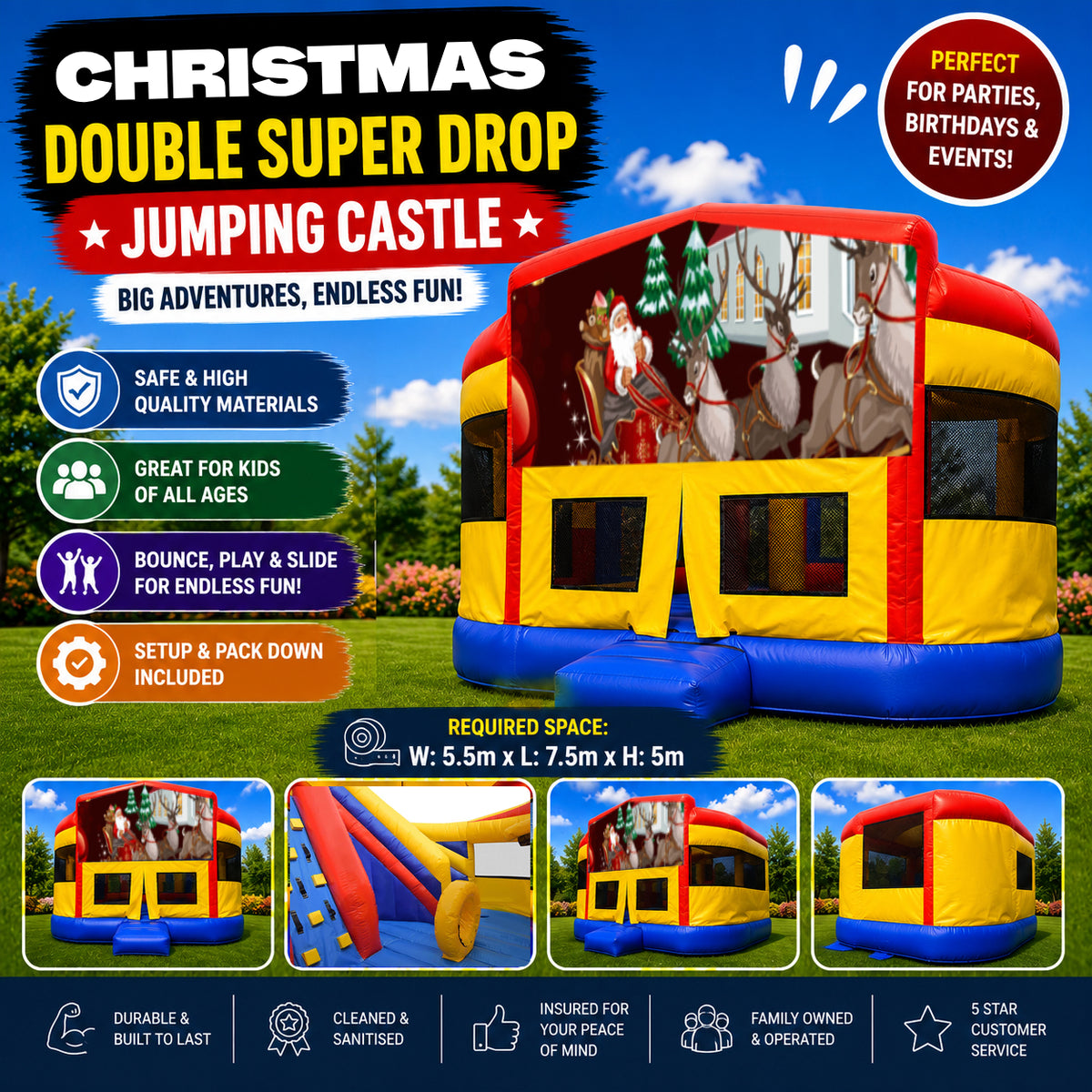Christmas #6 Super Drop Combo Jumping Castle