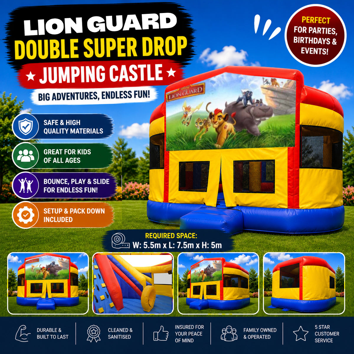 Lion Guard Double Super Drop Combo Jumping Castle