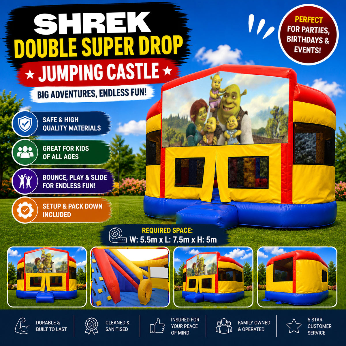 Shrek Super Drop Combo Jumping Castle