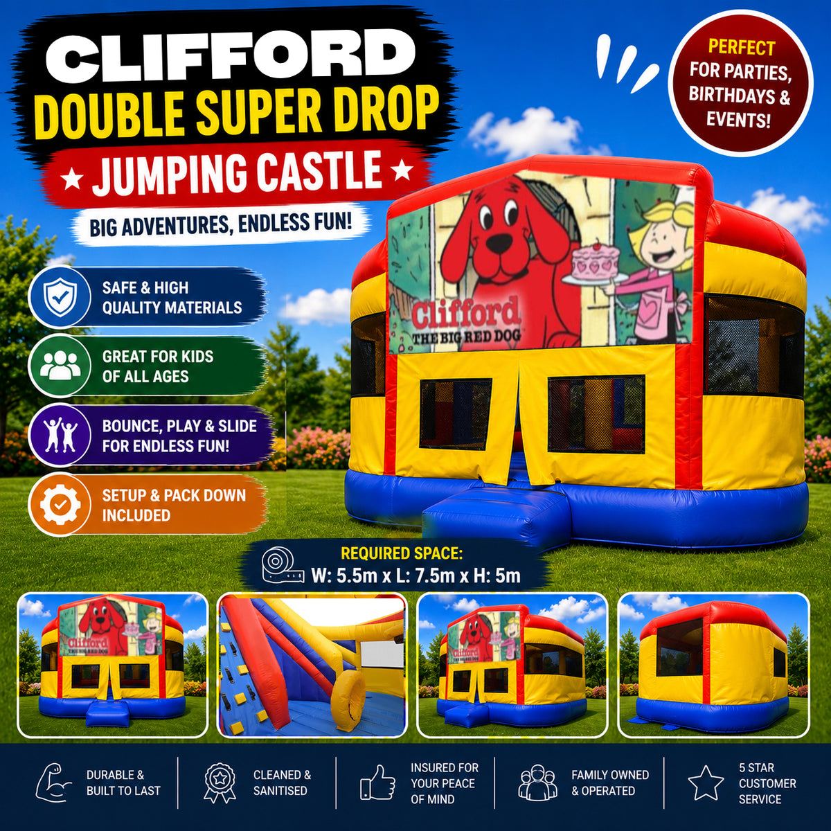 Clifford the Red Dog Double Super Drop Combo