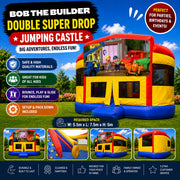 Bob the Builder Double Super Drop Combo Jumping Castle