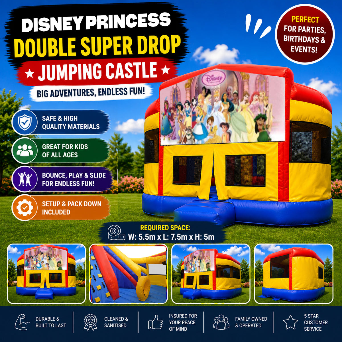 Disney Princess Super Drop Combo Jumping Castle