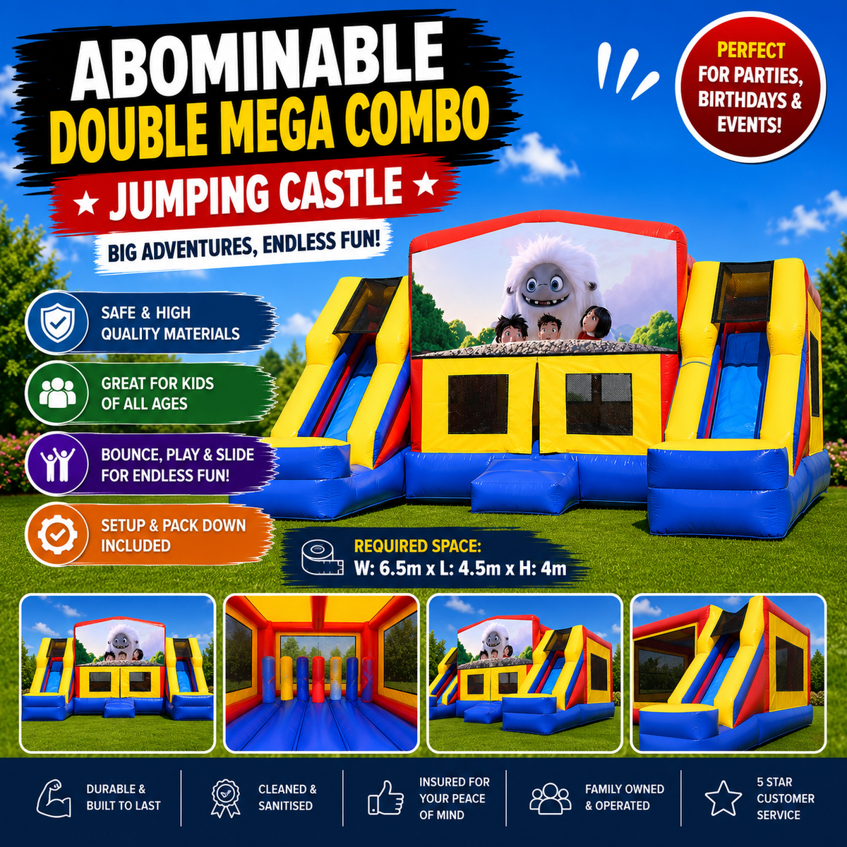 Abominable Double Mega Combo Jumping Castle