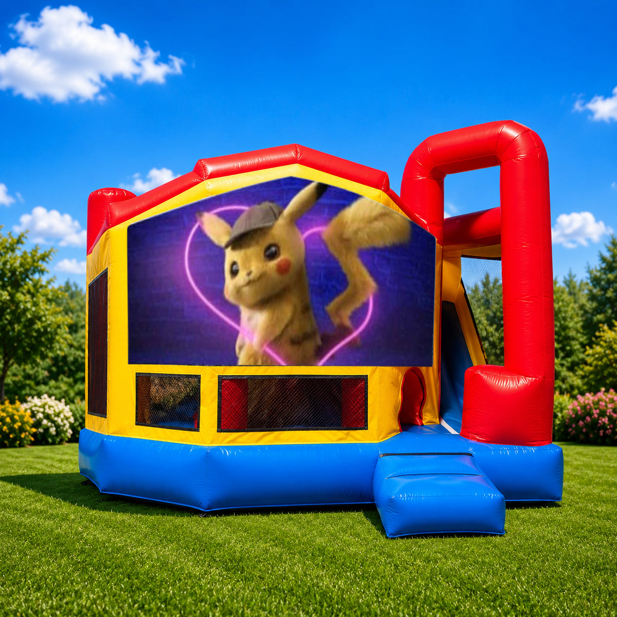 Detective Pikachu Medium Internal Slide Jumping Castle