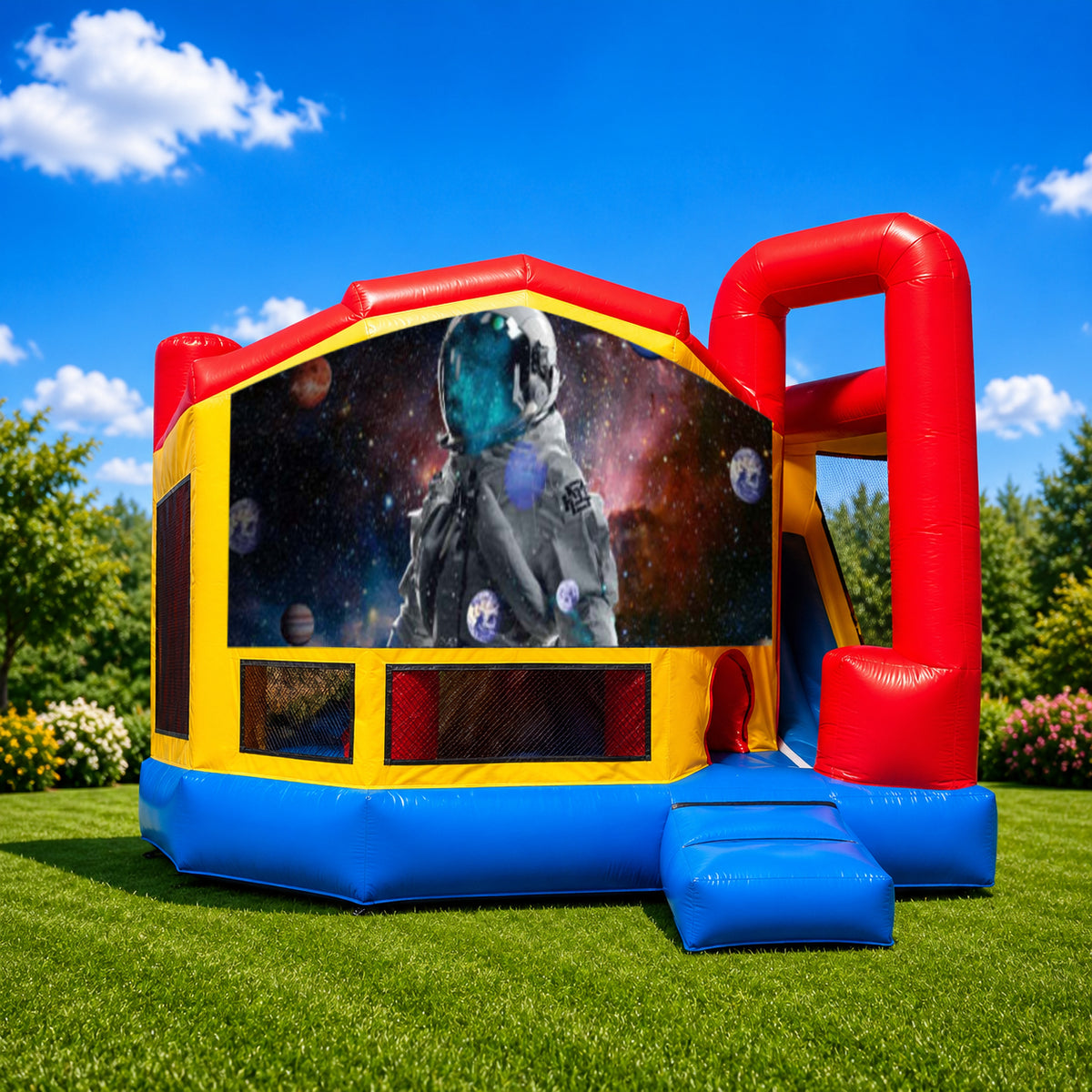 Space / Astronauts Medium Internal Slide Jumping Castle