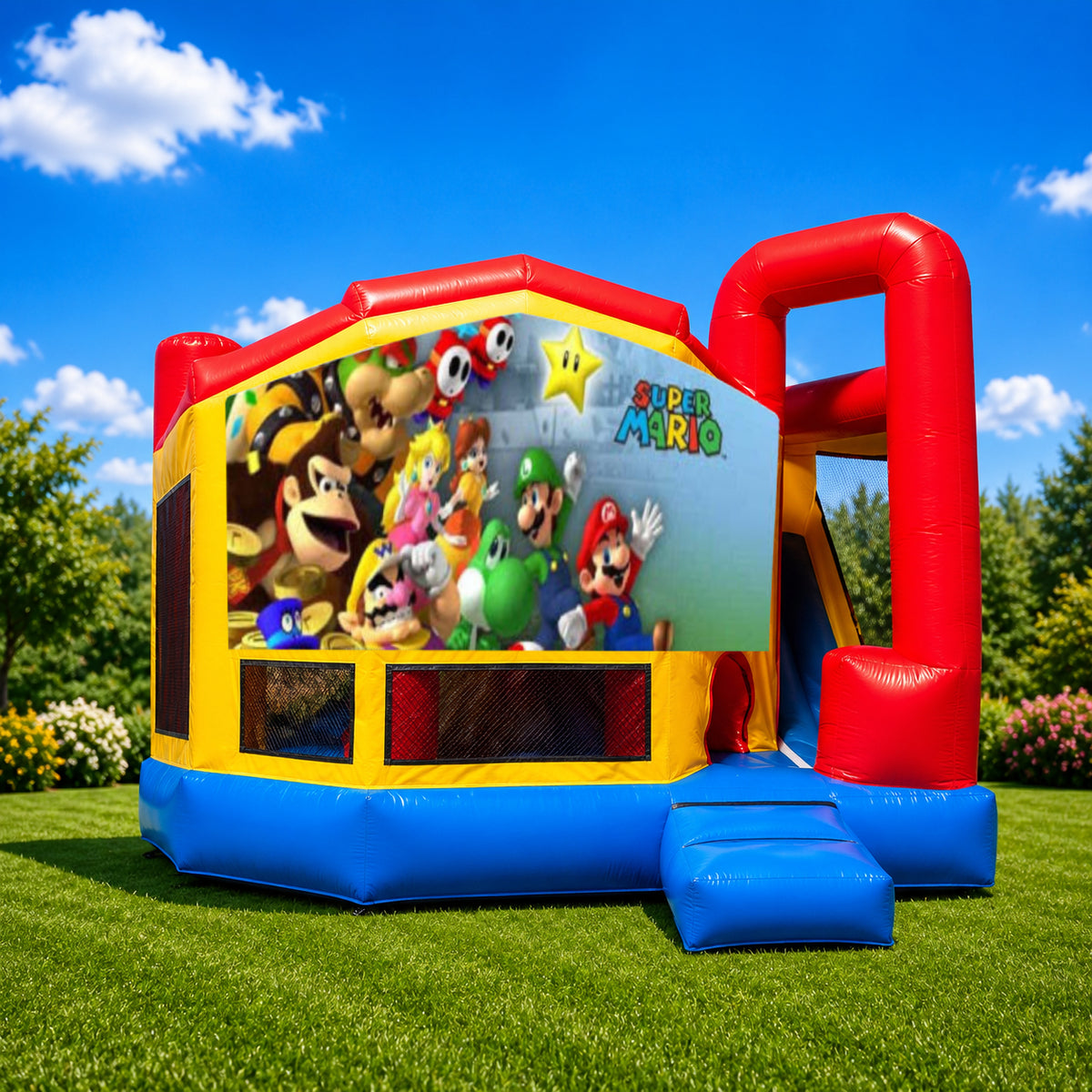Super Mario Medium Internal Slide Jumping Castle