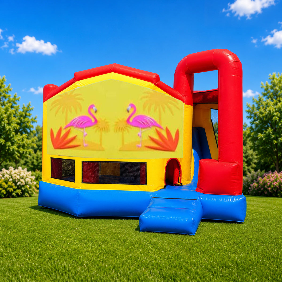 Flamingos Medium Internal Slide Jumping Castle