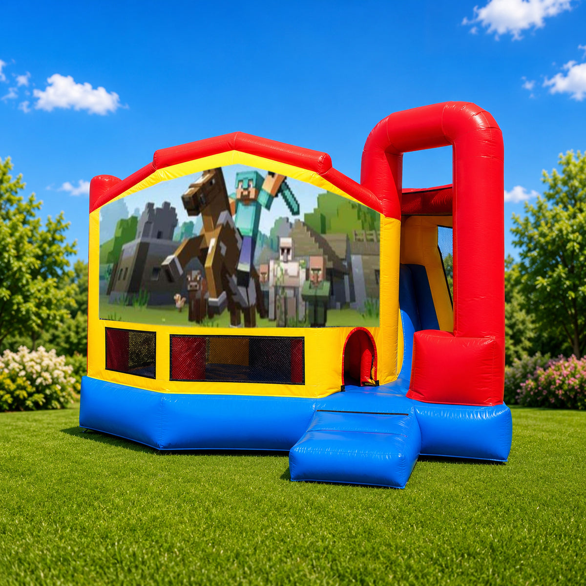 Minecraft Medium Internal Slide Jumping Castle