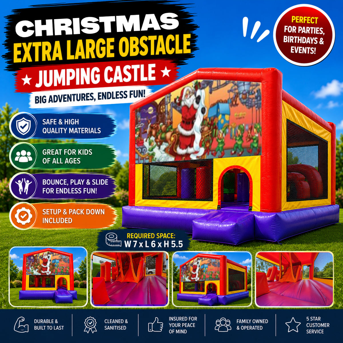 Christmas #1 Extra Large Obstacle Combo Jumping Castle
