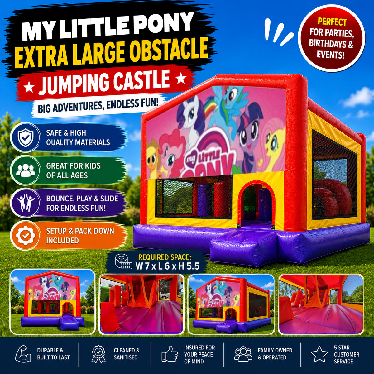 My Little Pony Extra Large Obstacle Combo Jumping Castle