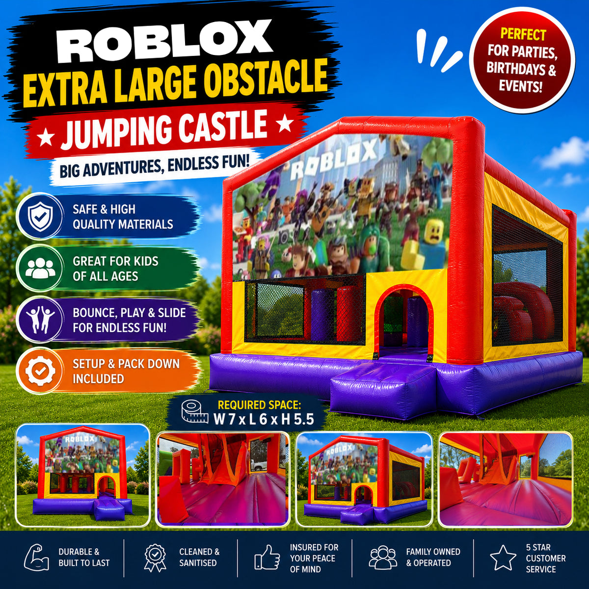 Roblox Extra Large Obstacle Combo Jumping Castle