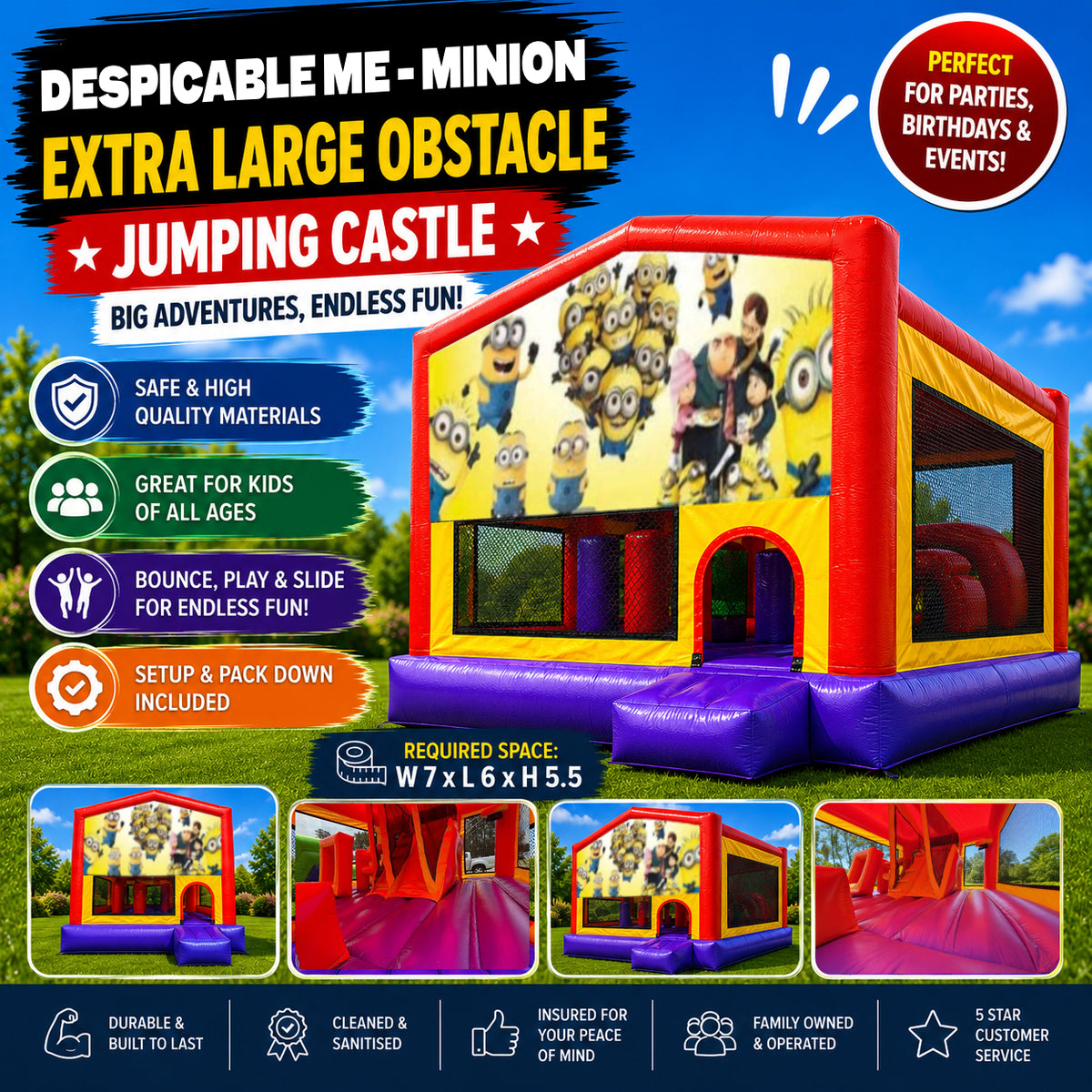 Despicable Me/Minions Extra Large Obstacle Combo Jumping Castle