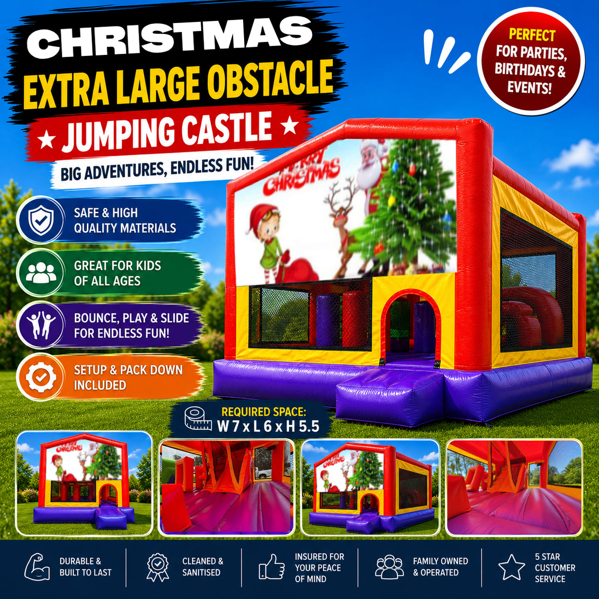 Christmas #9 Extra Large Obstacle Combo Jumping Castle