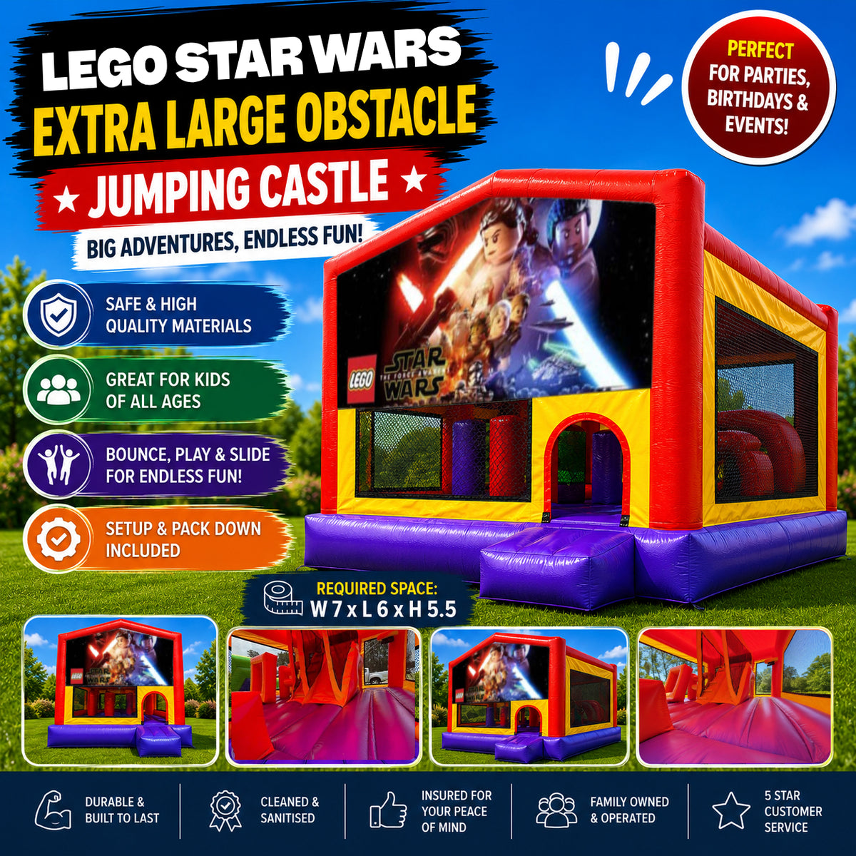Lego Star Wars Extra Large Obstacle Combo Jumping Castle