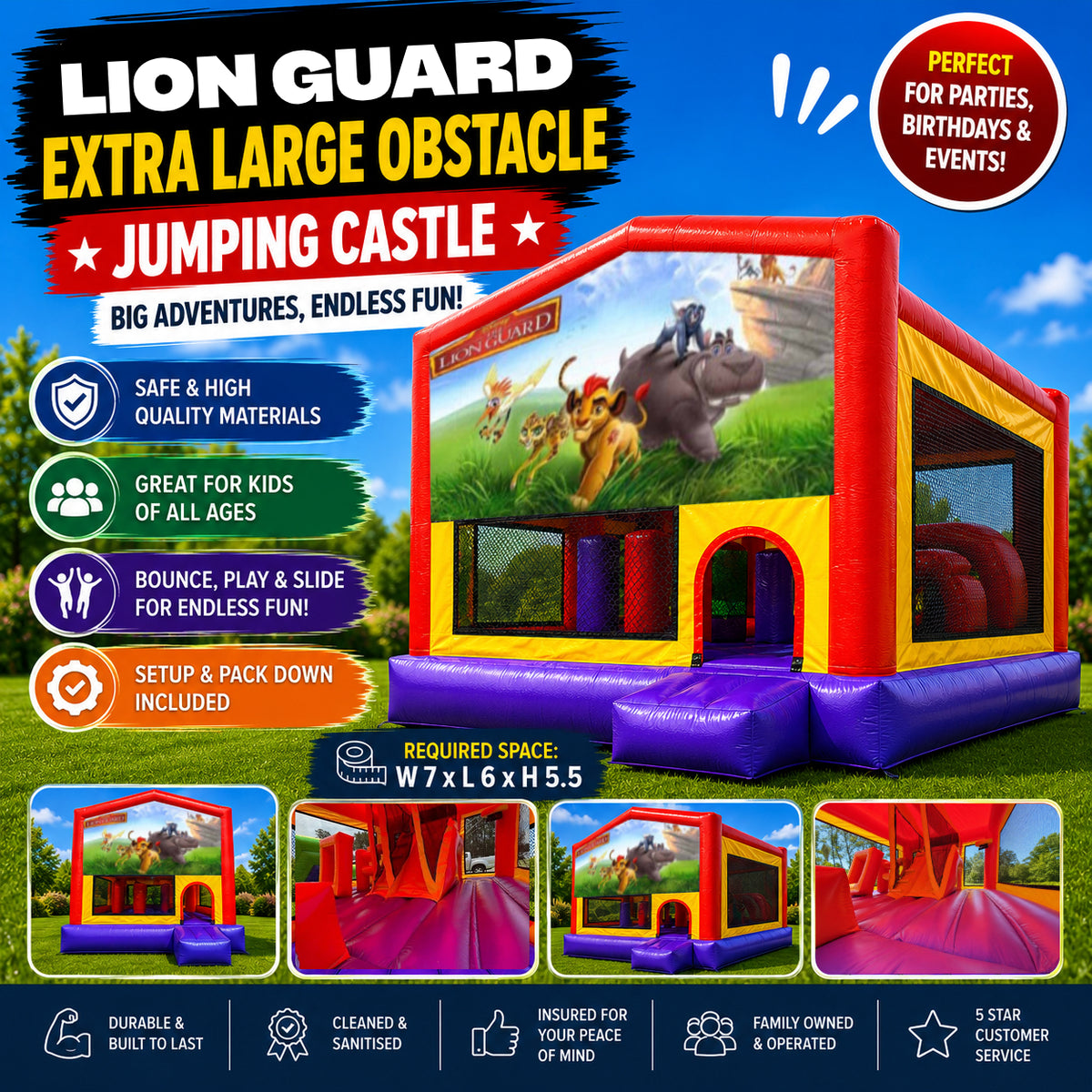 Lion Guard Extra Large Obstacle Combo Jumping Castle