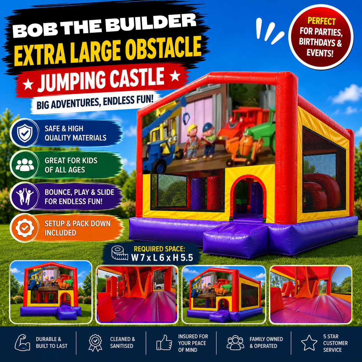 Bob the Builder Extra Large Obstacle Combo Jumping Castle