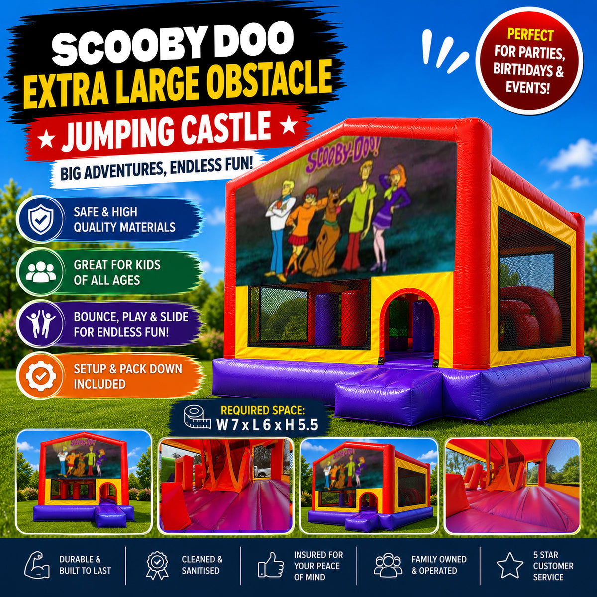 Scooby Doo Extra Large Obstacle Combo Jumping Castle