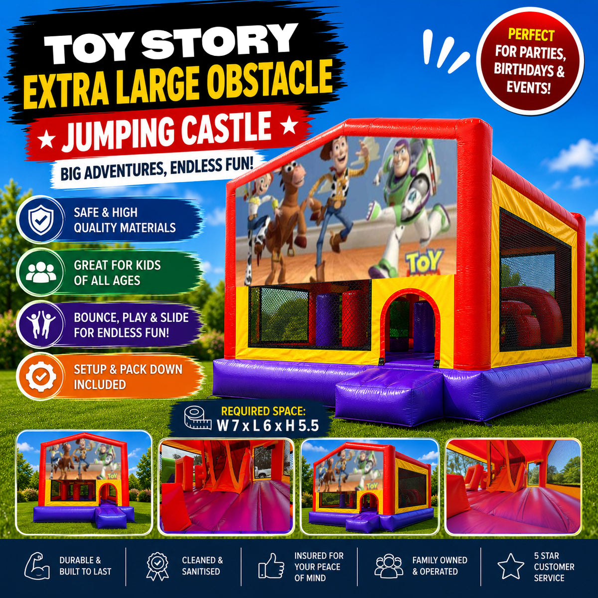 Toy Story Extra Large Obstacle Combo Jumping Castle
