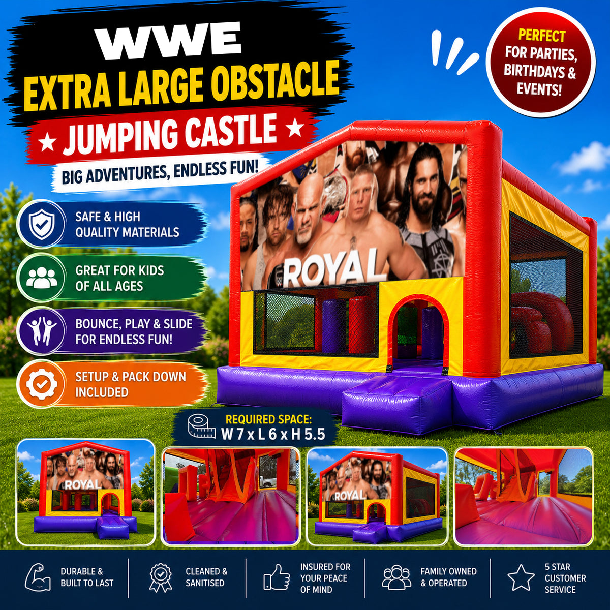 WWE Extra Large Obstacle Combo Jumping Castle