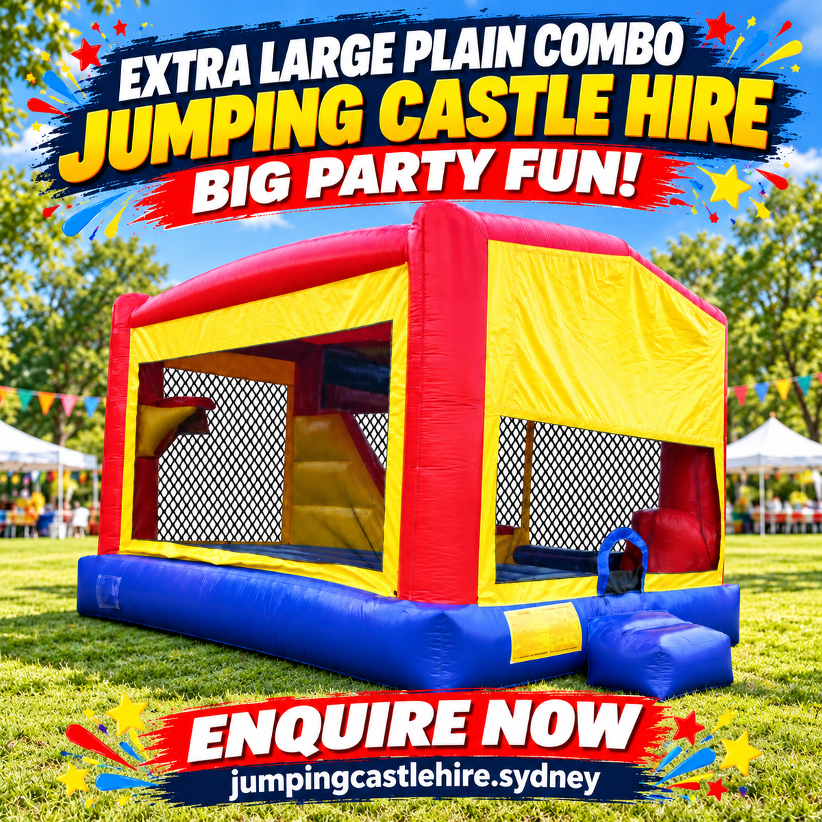 Extra Large Plain Combo Jumping Castle