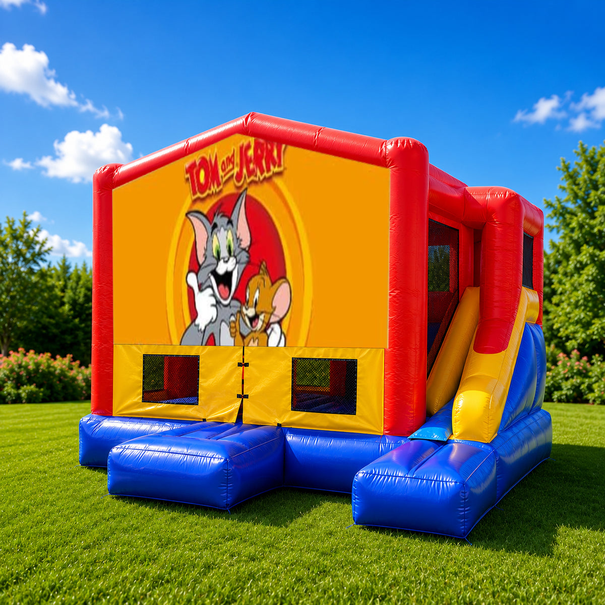 Tom And Jerry  Small External Slide Jumping Castle