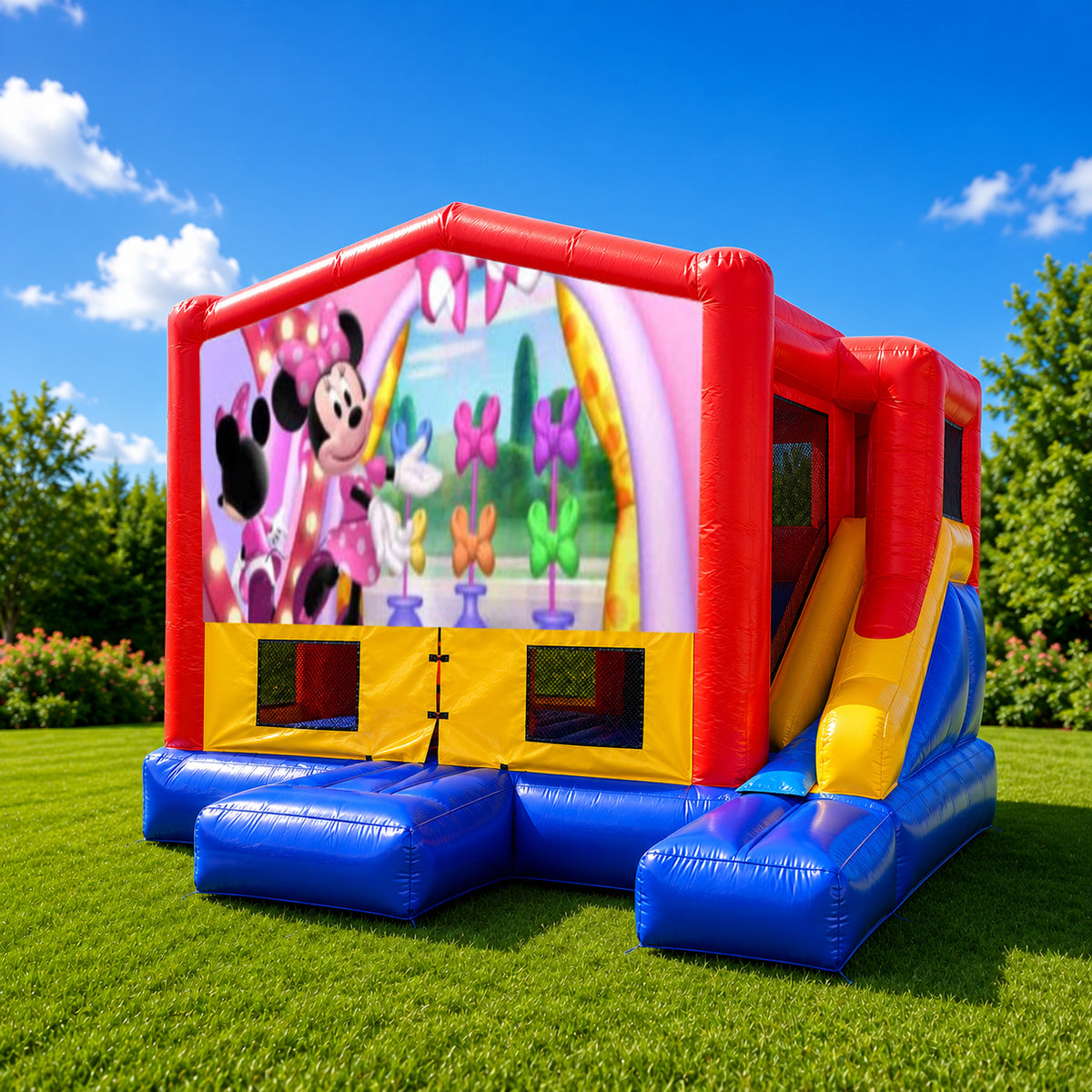 Minnie Mouse Small External Slide Jumping Castle