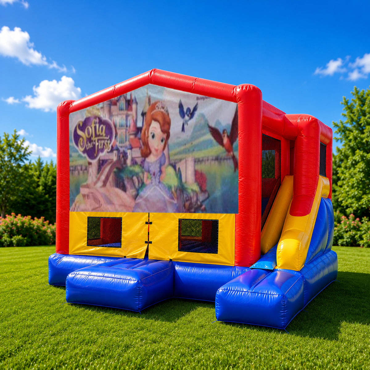 Sofia the First Small External Slide Jumping Castle