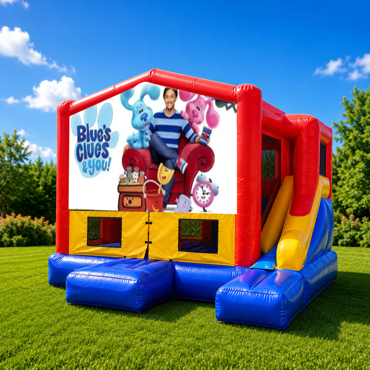 Blues Clues #2 Small External Slide Jumping Castle