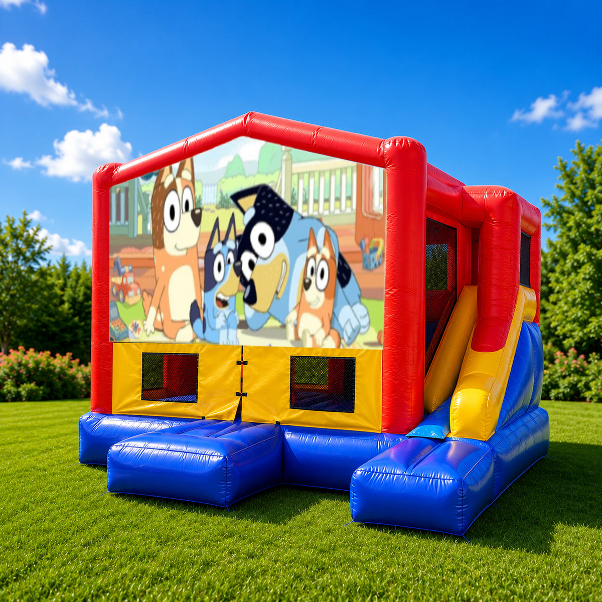 Bluey Small External Slide Jumping Castle