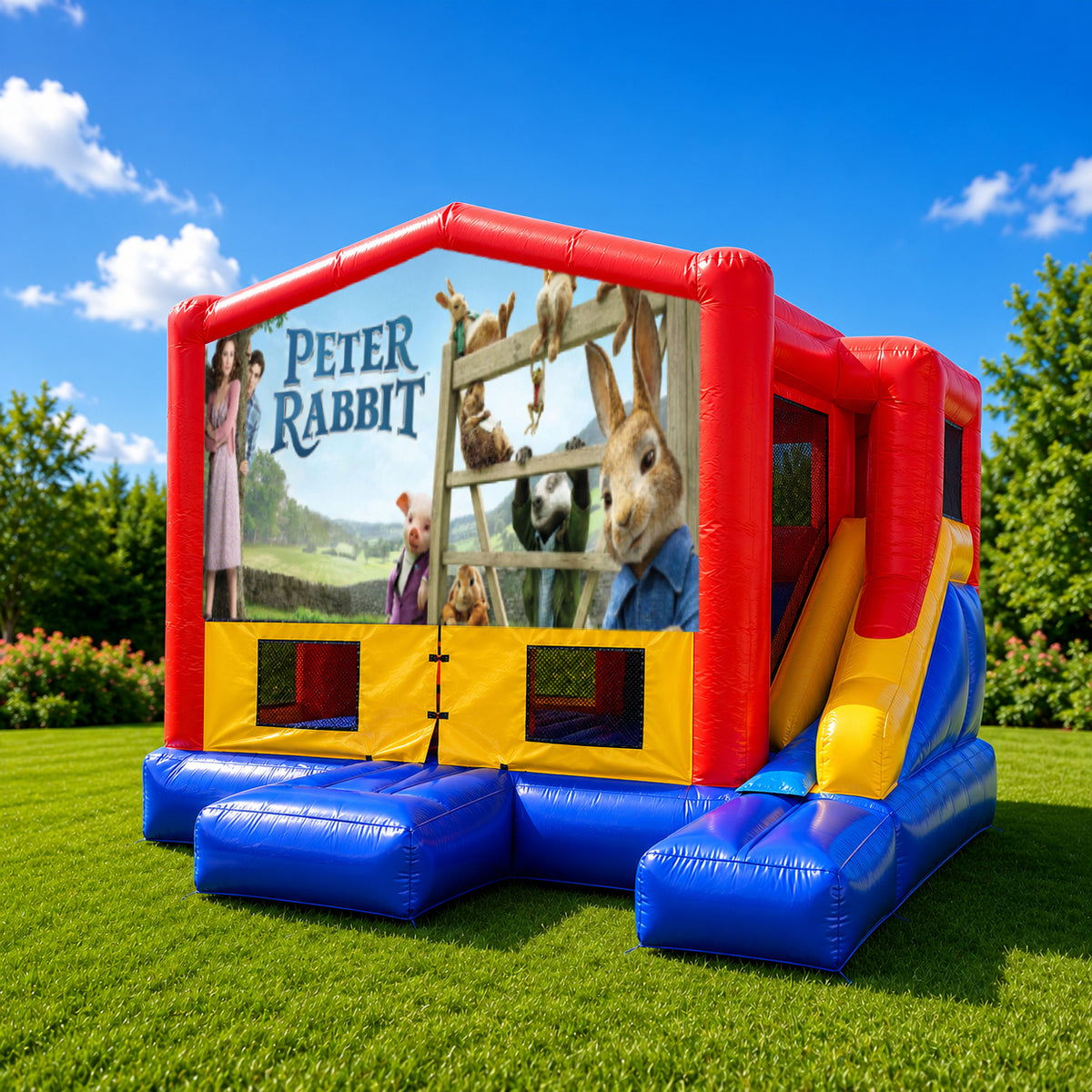 Peter Rabbit Small External Slide Jumping Castle