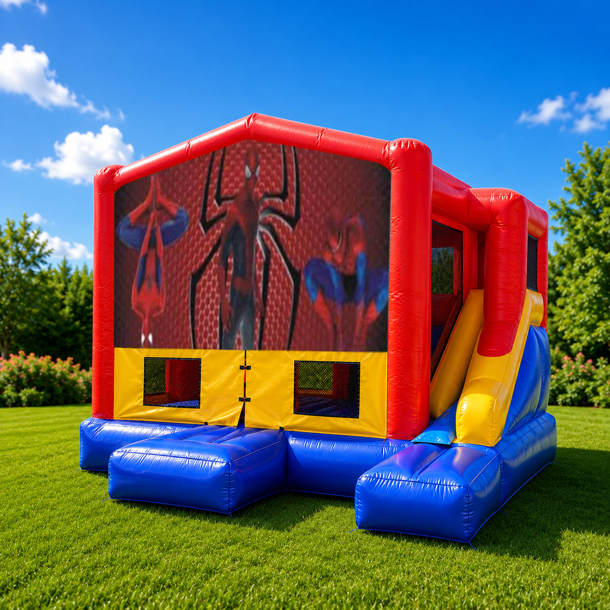 Spiderman Small External Slide Jumping Castle