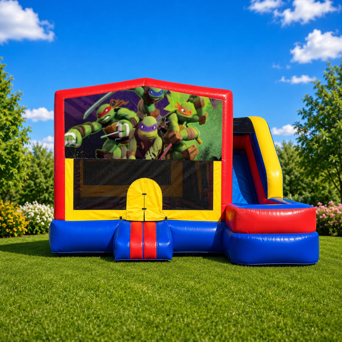 Ninja Turtles #2 Medium External Slide Jumping Castle