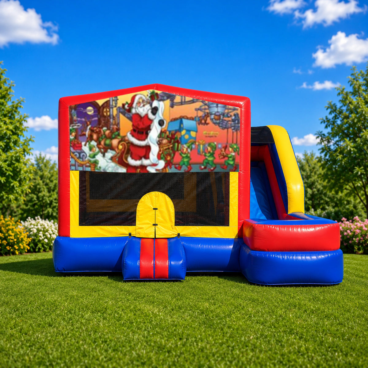 Christmas #1 Medium External Slide Jumping Castle