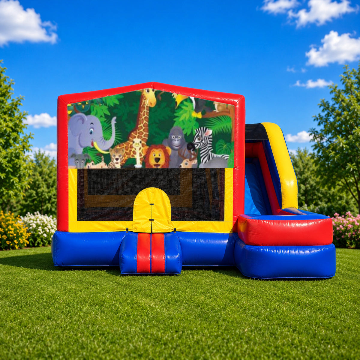 Jungle Medium External Slide Jumping Castle