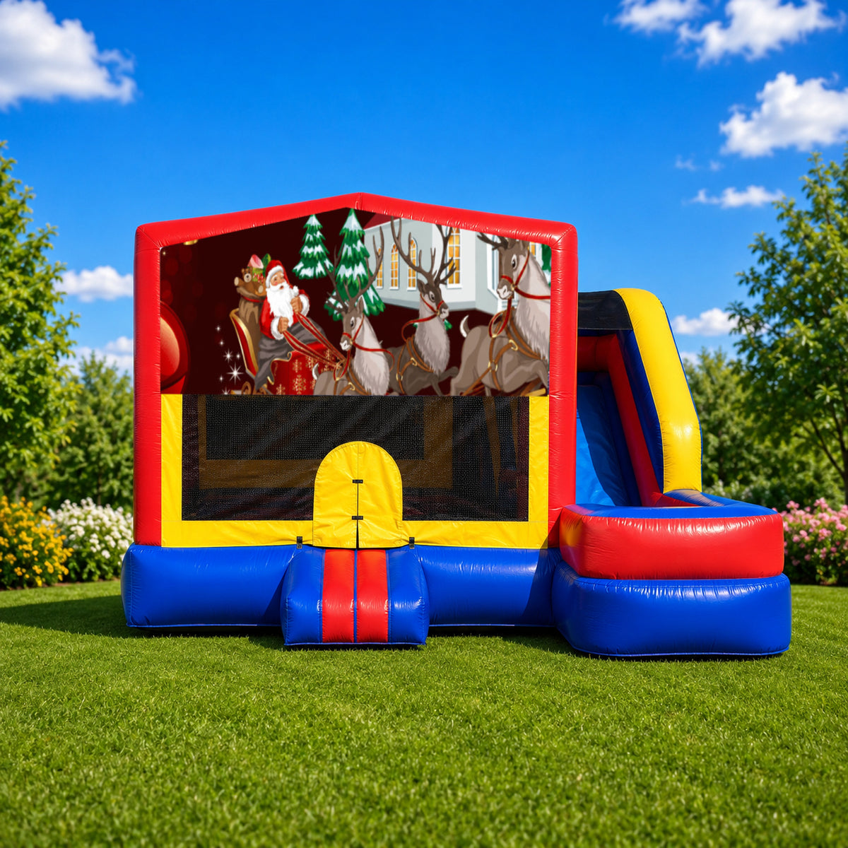 Christmas #6 Medium External Slide Jumping Castle