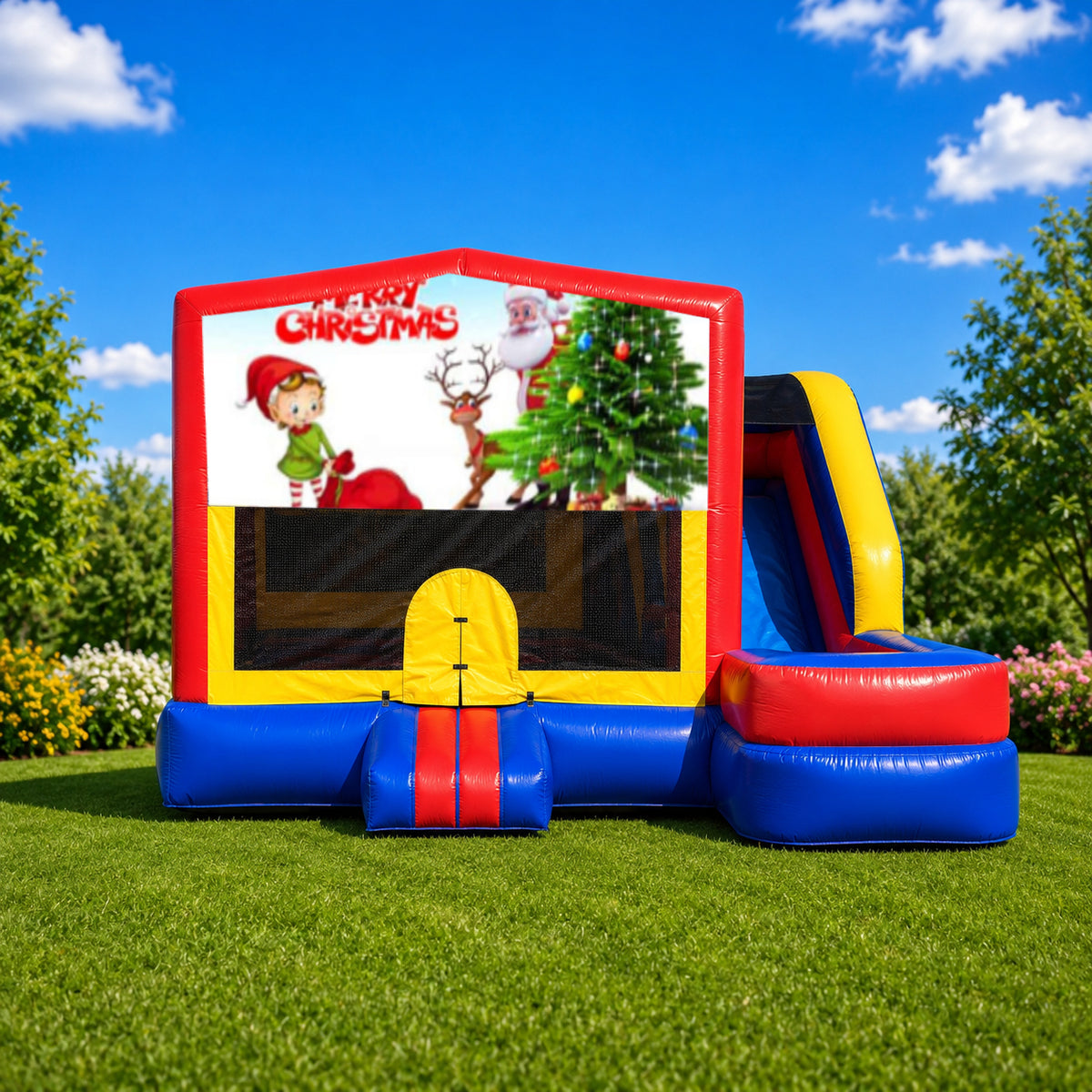 Christmas #9 Medium External Slide Jumping Castle