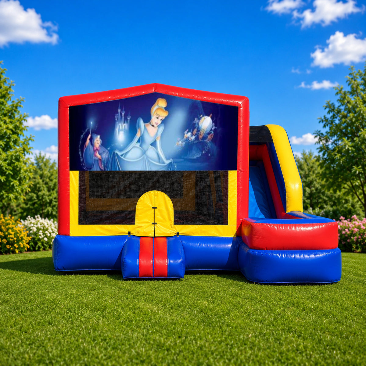 Cinderella  Medium External Slide Jumping Castle