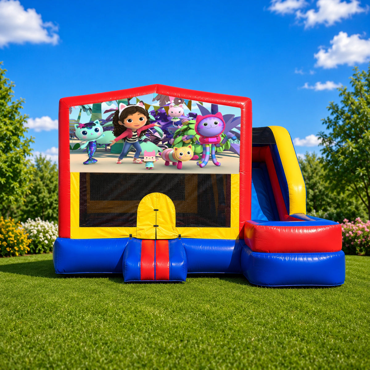 Gabby's Dollhouse  Medium External Slide Jumping Castle