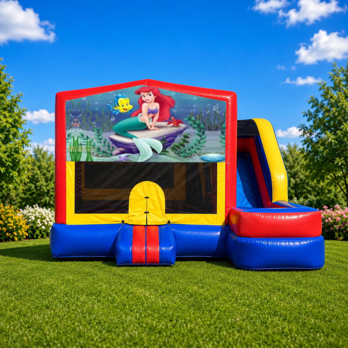Little Mermaid Medium External Slide Jumping Castle